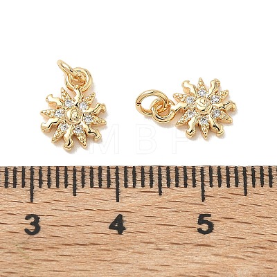 SHEGRACE Brass Micro Pave Cubic Zirconia Pendants XGRQ3D261-459G-1