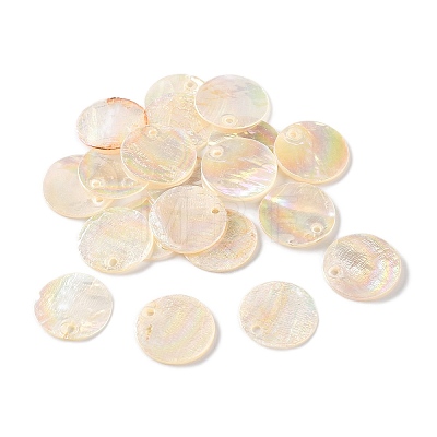 Natural Capiz Shell Pendants X-SHEL-D084-13A-1
