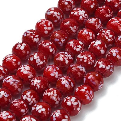 Handmade Lampwork Beads Strands LAMP-H071-01C-04-1