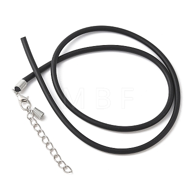 Black Rubber Necklace Cord Making RCOR-D002-B-1