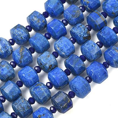 Natural Lapis Lazuli Beads Strands G-G453-G06-7x12mm-1