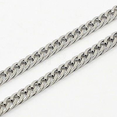 Curb Chain Necklace for Men NJEW-F027-12-1