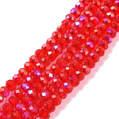 Electroplate Glass Beads Strands EGLA-A034-T4mm-L09-1