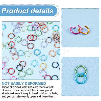 Aluminum Wire Open Jump Rings ALUM-PH0002-01-1