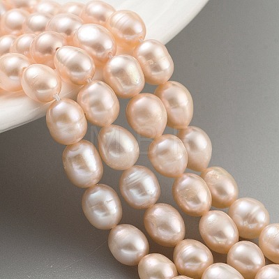 Natural Cultured Freshwater Pearl Beads Strands PEAR-P062-08I-1