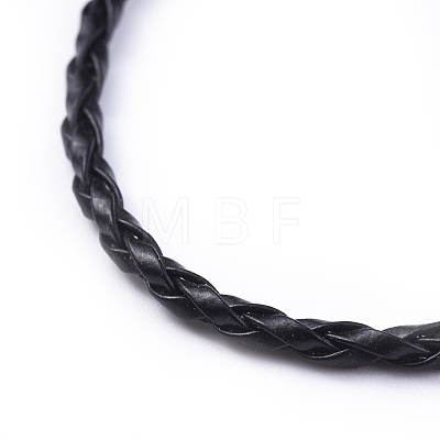 Trendy Braided Imitation Leather Necklace Making NJEW-S105-017-1