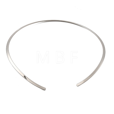 202 Stainless Steel Wire Choker Necklace NJEW-H011-07P-1