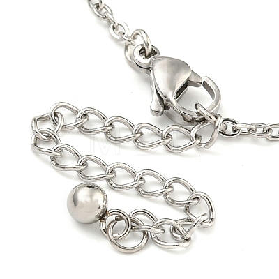 Non-Tarnish 304 Stainless Steel Cable Chains Dolphin Charm Bracelets BJEW-P334-03P-1