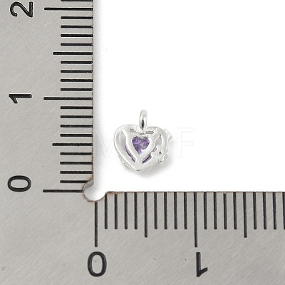 925 Sterling Silver Micro Pave Cubic Zirconia Pendants STER-Q002-02D-1