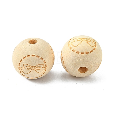 Natural Theaceae Wood Beads WOOD-TAC0007-07C-1