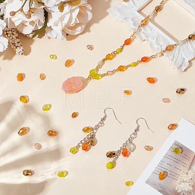296Pcs 2 Styles Transparent Glass Beads GLAA-WR0001-08-1