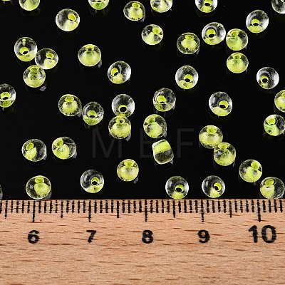 6/0 Inside Colours Transparent Glass Seed Beads SEED-T007-07C-1