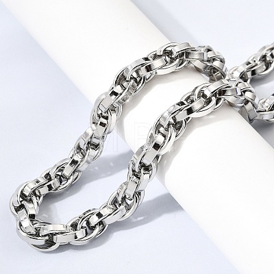 Unisex 304 Stainless Steel Rope Chain Necklaces NJEW-K305-10P-1