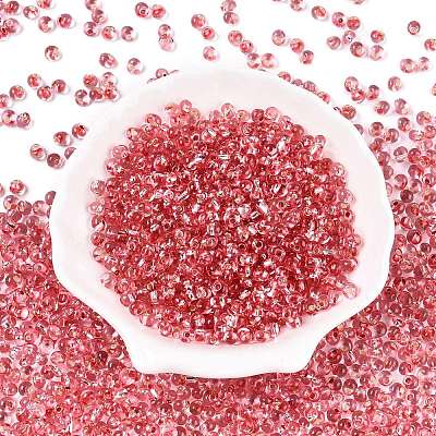 6/0 Baking Paint Transparent Fringe Glass Seed Beads X1-SEED-N006-06F-1