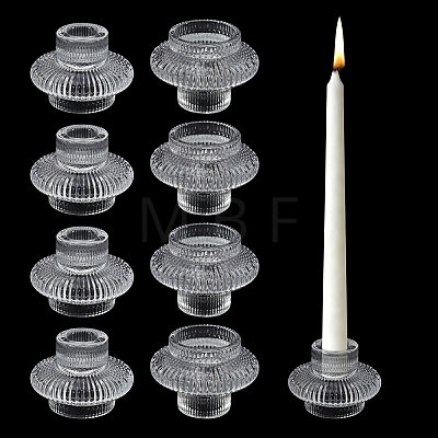 8Pcs Glass Candle Holder AJEW-GL0003-37-1