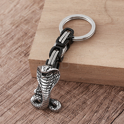 Vintage 304 Stainless Steel Cobra Keychains BM7932-1