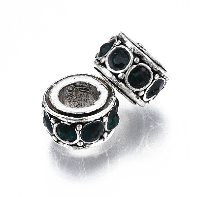 Alloy Rhinestone European Beads MPDL-Q212-001D-RS-1