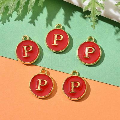 Golden Plated Alloy Enamel Charms ENAM-S118-03P-1