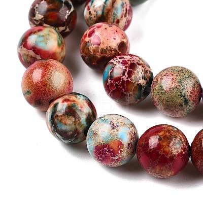 Natural Imperial Jasper Beads Strands G-N342-63H-1