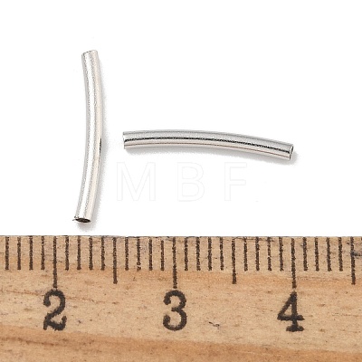 Brass Curved Tube Beads KK-B120-04F-P-1