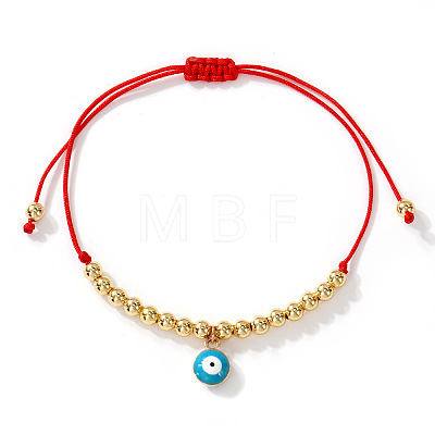 Evil Eye Brass Enamel Charm Bracelets LY1525-3-1