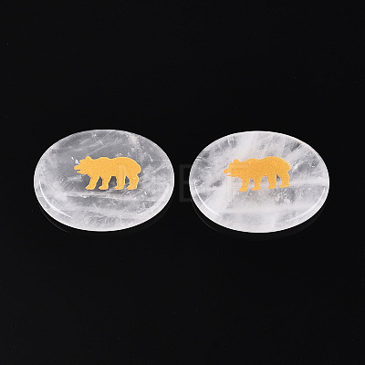 Natural Quartz Crystal Cabochons G-T143-28O-1