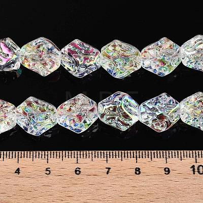 Electroplate Glass Beads Strands EGLA-N012-08D-1