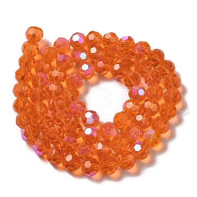 Electroplate Transparent Glass Beads Strands EGLA-A035-T10mm-L05-1