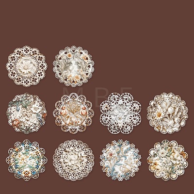 Lace Cut Flower Scrapbook Paper Pads DIY-H170-03F-1