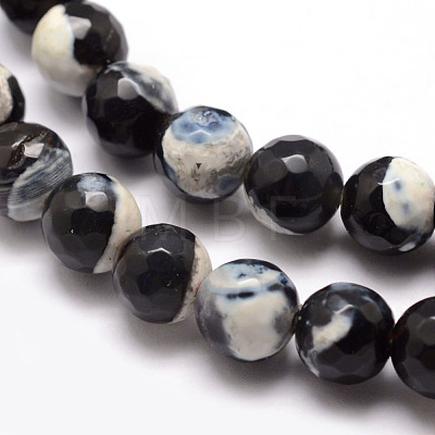 Natural Fire Crackle Agate Bead Strands G-F343-02-6mm-04-1