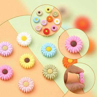 10Pcs 10 Colors Food Grade Eco-Friendly Silicone Beads SIL-YW0001-19-1