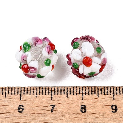 Handmade Two-Tone Lampwork Beads LAMP-T022-01A-07-1