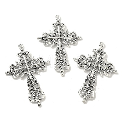 Tibetan Style Zinc Alloy Big Pendants X-TIBEP-R334-117AS-RS-1