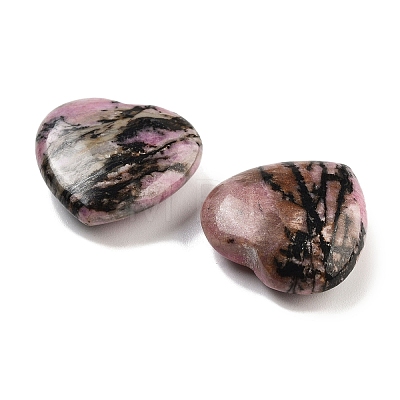 Heart Natural Rhodonite Worry Stone G-C134-06A-19-1