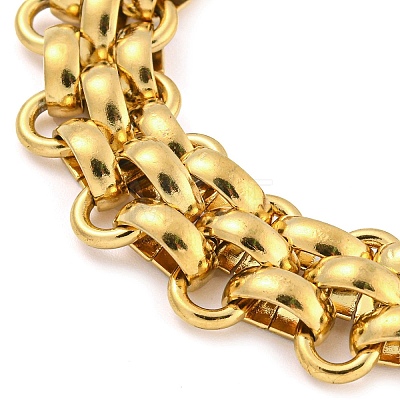 304 Stainless Steel Link Chain Bracelets BJEW-P315-01A-G-1