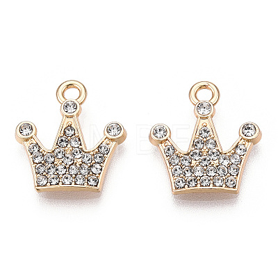 Alloy Rhinestone Pendants PALLOY-S133-004LG-1