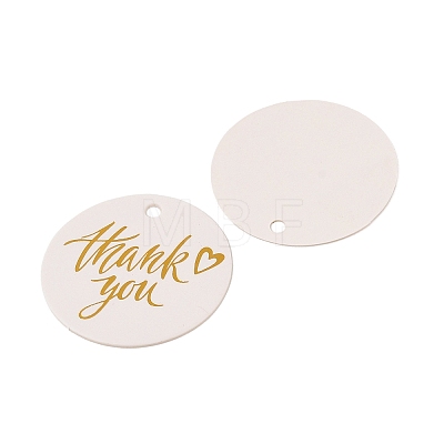 100Pcs Hot Stamping Paper Thank You Printed Gift Tags CDIS-H007-05-1