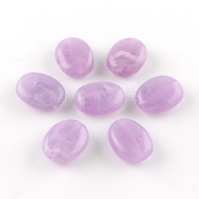 Oval Imitation Gemstone Acrylic Beads X-OACR-R047-23-1