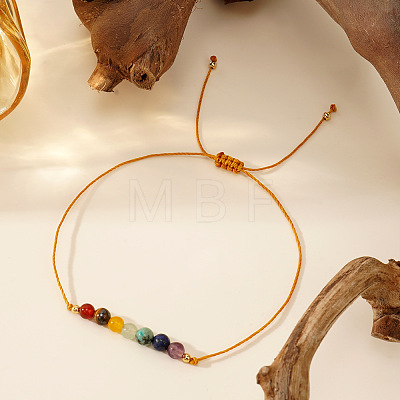Vintage Minimalist Adjustable Natural Gemstone Bead Bracelets AX5833-1-1