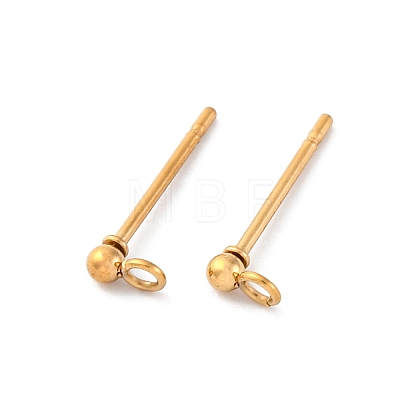 202 Stainless Steel Stud Earring Findings STAS-I324-01G-2mm-1