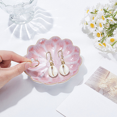 1Pc Porcelain Snack Plate AJEW-SP0006-04A-1