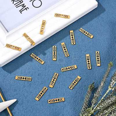 20Pcs Ion Plating(IP) 304 Stainless Steel Pendants FIND-SZ0006-03G-1