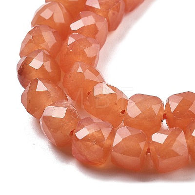 Natural Quartz Imitation Orange Aventurine Beads Strands G-C179-B16-01-1