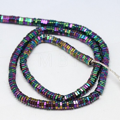 Electroplate Non-magnetic Synthetic Hematite Beads Strands G-J165-3mm-07-1