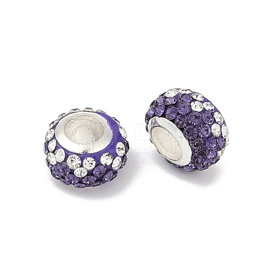 Alloy Rhinestone Clay Pave Beads ALRI-D300-02S-03-1