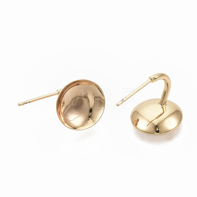 Brass Stud Earring Settings KK-T051-44G-NF-1