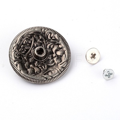 Alloy & Imitation Turquoise Craft Solid Screw Rivet PALLOY-WH0084-19EB-1