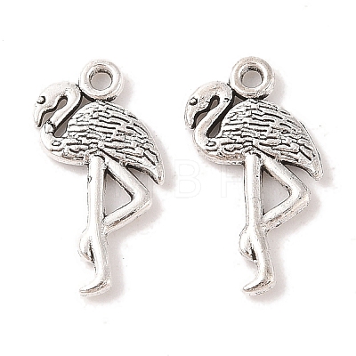 Tibetan Style Alloy Flamingo Shape Pendants TIBEP-Q043-293-RS-1