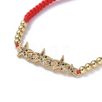 Adjustable Nylon Thread Braided Beads Bracelets BJEW-JB04431-1
