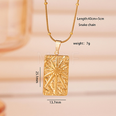304 Stainless Steel Sun Pendant Necklaces for Women WGCF58B-02-1